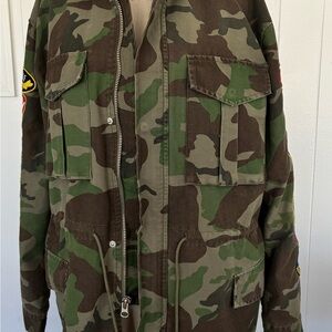 Last price drop PacSun Green Camouflage Military Jacket lined